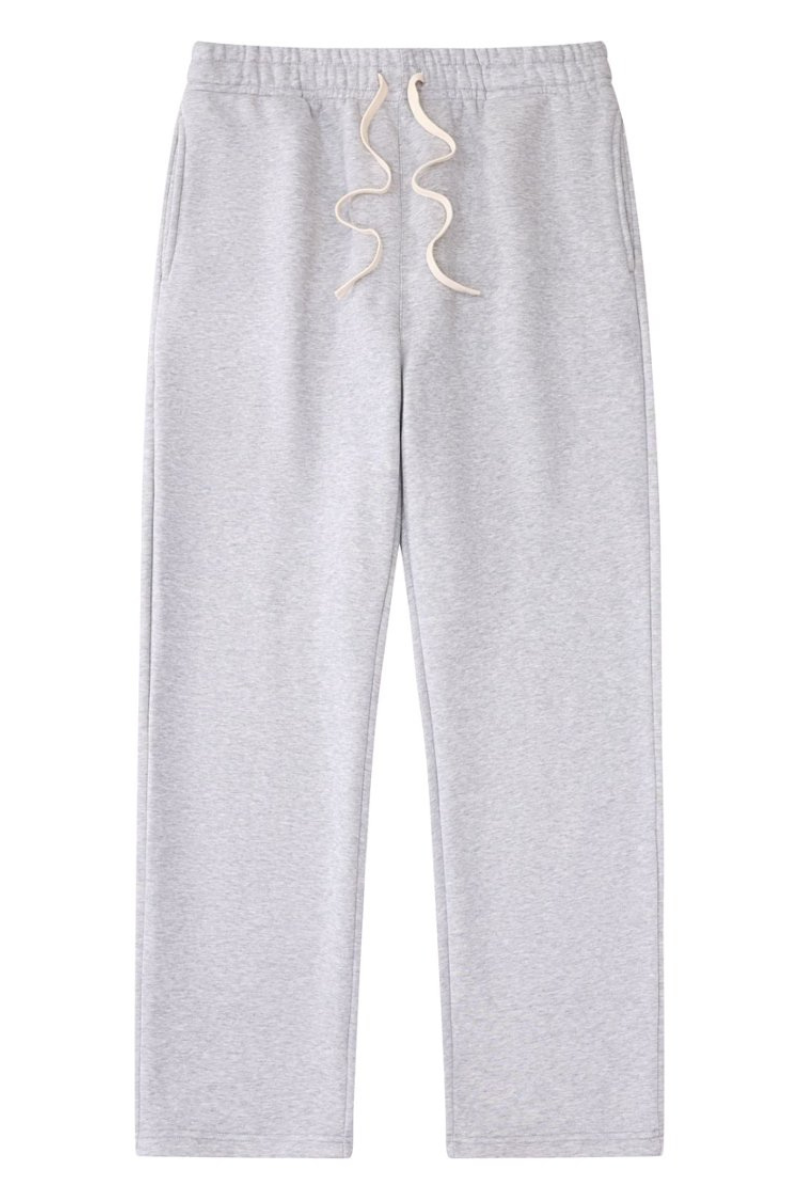 Unisex Fall Fleece Drawstring Straight Leg Casual Sweatpants