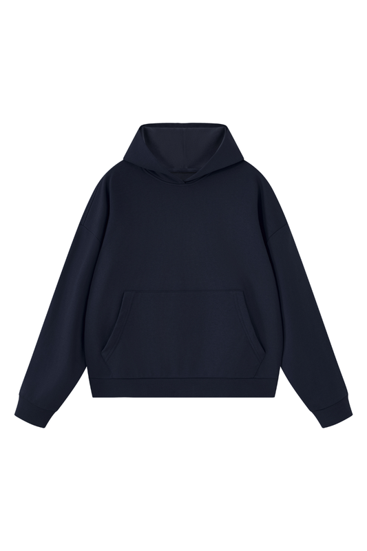Unisex Fall Boxy Fit French Terry Kangaroo Pocket Hoodie