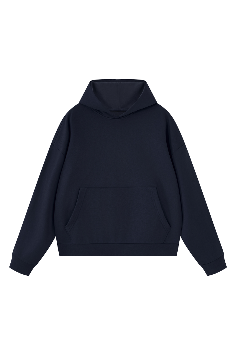 Men's Fall Boxy Fit French Terry Kangaroo Pocket Hoodie