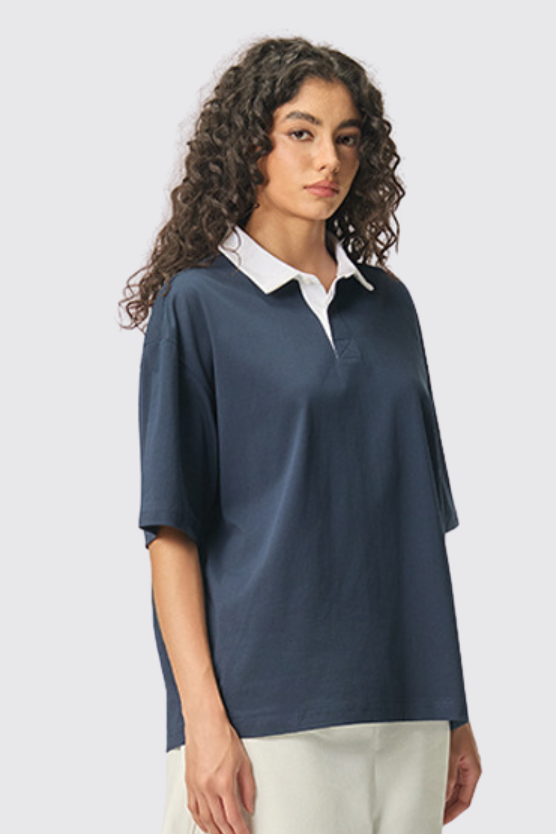 Women's Cooling UV Stand Collar Color Block Varsity Polo