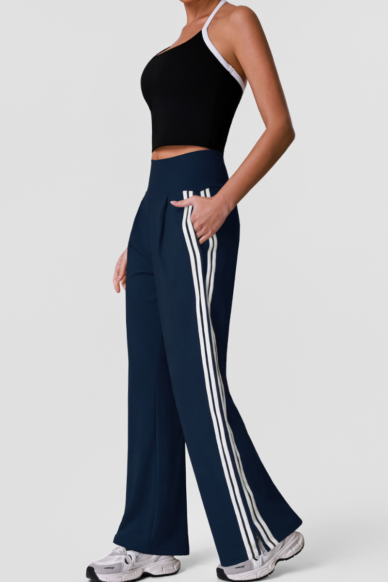 Women's Halterneck Tank Top And Wide Leg Pants Sets