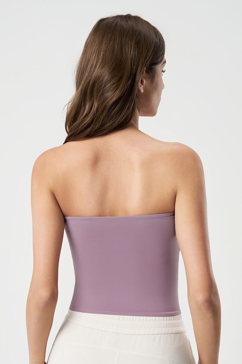 Women Backless Strapless Quick-Dry Sporty Contour Yoga Tank Top