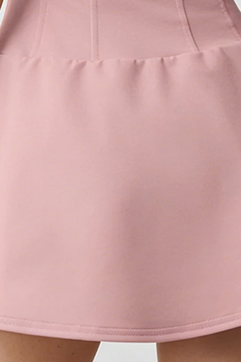 Women's Corset-Style Tennis Dress with Built-In Shorts