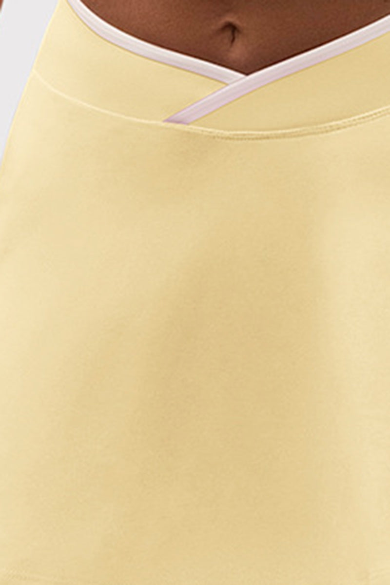 Women's Athletic Color Matching Bra Skirt Two-Piece Set