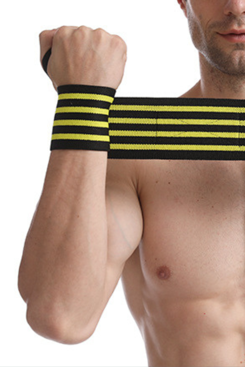Sports Striped Strength Training  Compression Wrist Wraps