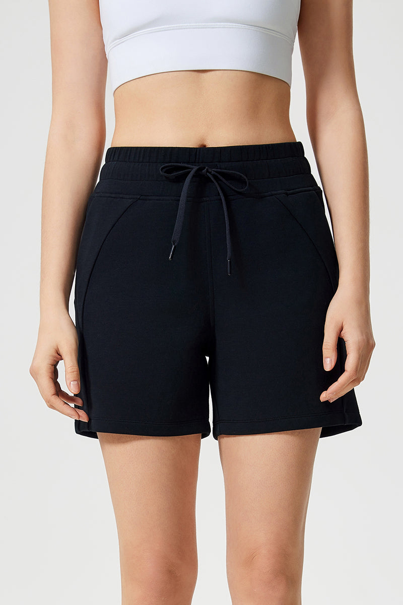 Women Loose Elastic Waist Moisture Wicking Commuter Fitness Running Sports Casual Yoga Shorts