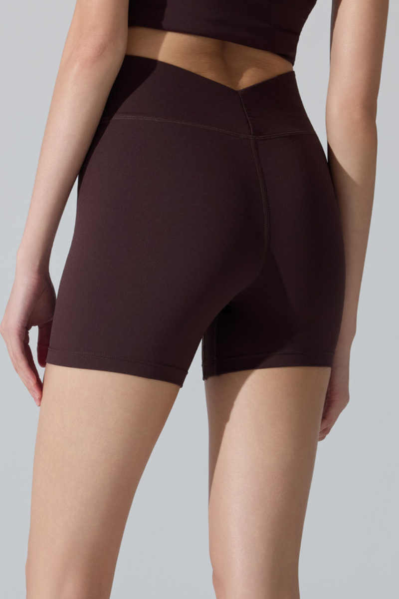 Women's Athletic Sculpting V-Waist Yoga Shorts