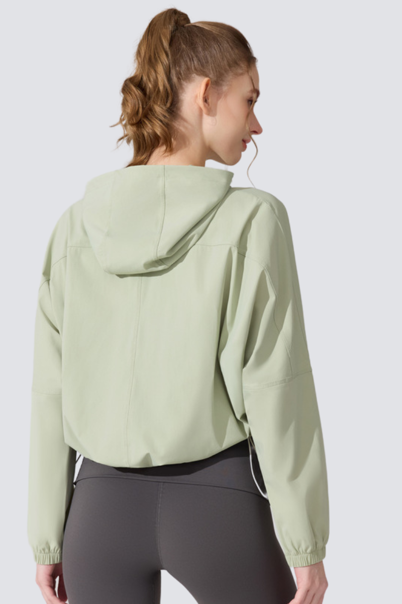Women's Cool Touch Hooded Sun Protection Cropped Jacket
