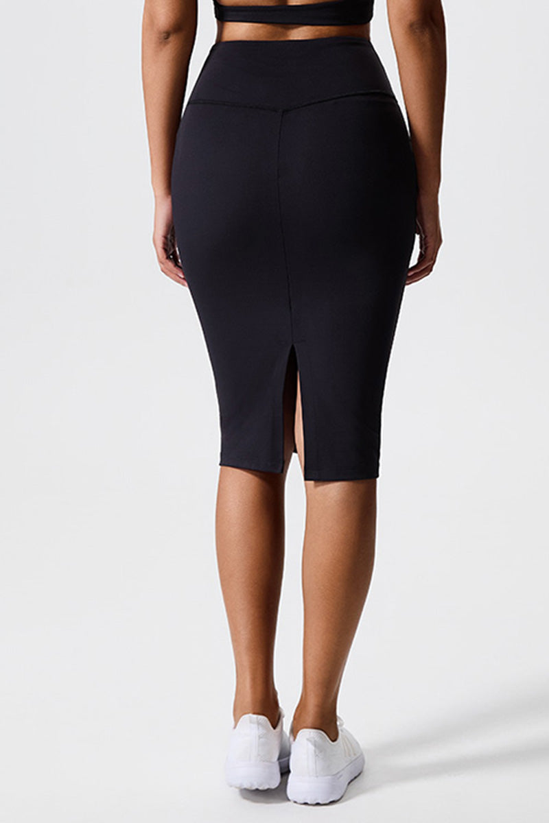 Women High Waist Outer Wear Slim Hundred Slimming Casual Sports Half-Body Skirt