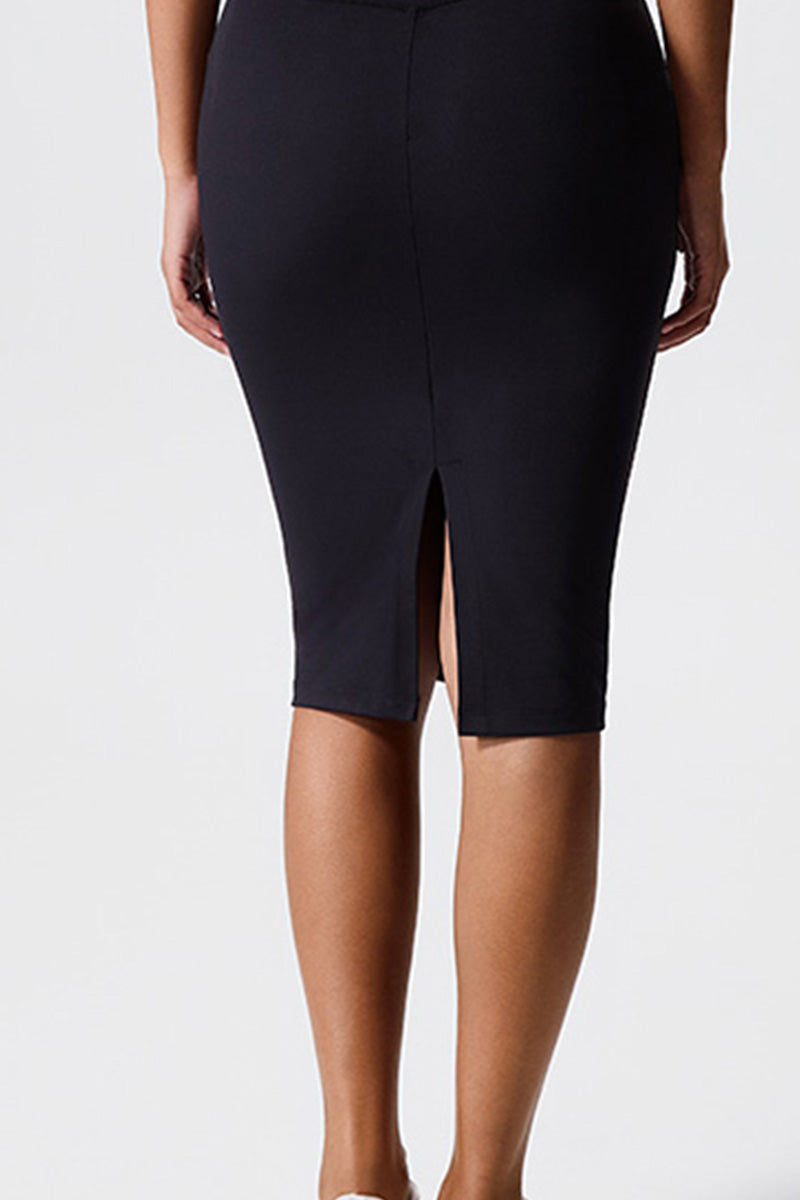 Women High Waist Outer Wear Slim Hundred Slimming Casual Sports Half-Body Skirt