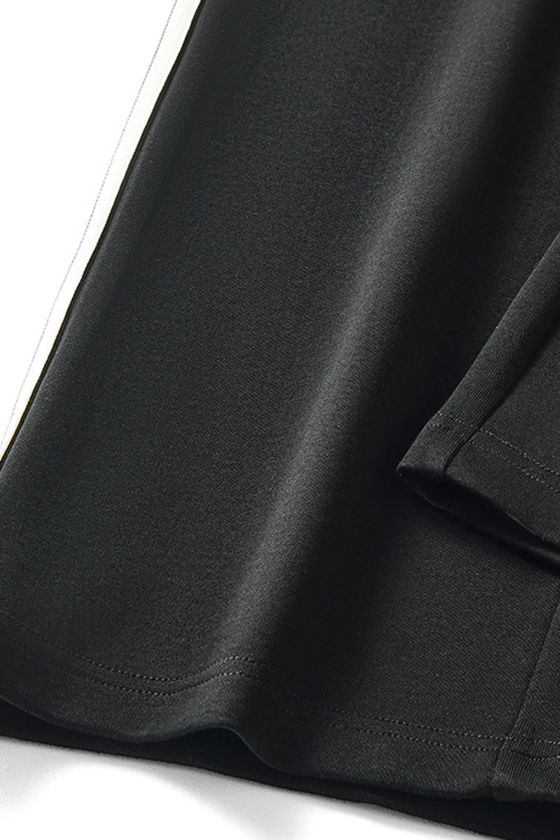 Unisex Wide-Leg Stripe Patchwork Pants