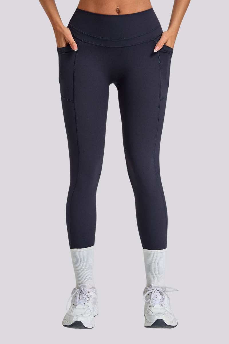 Women's Athletic Side Pocket Hip-Pocket Yoga Leggings