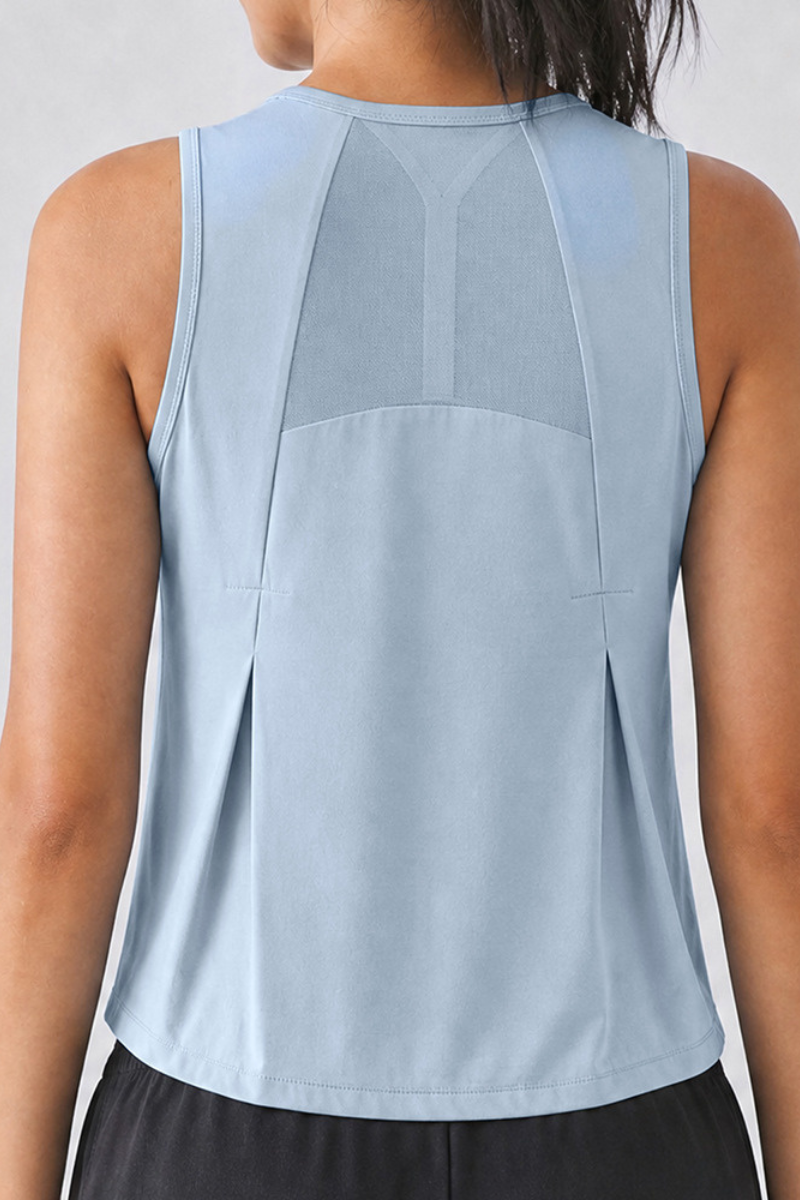 Women's Mesh Back Breathable Athletic Sleeveless Tank Top