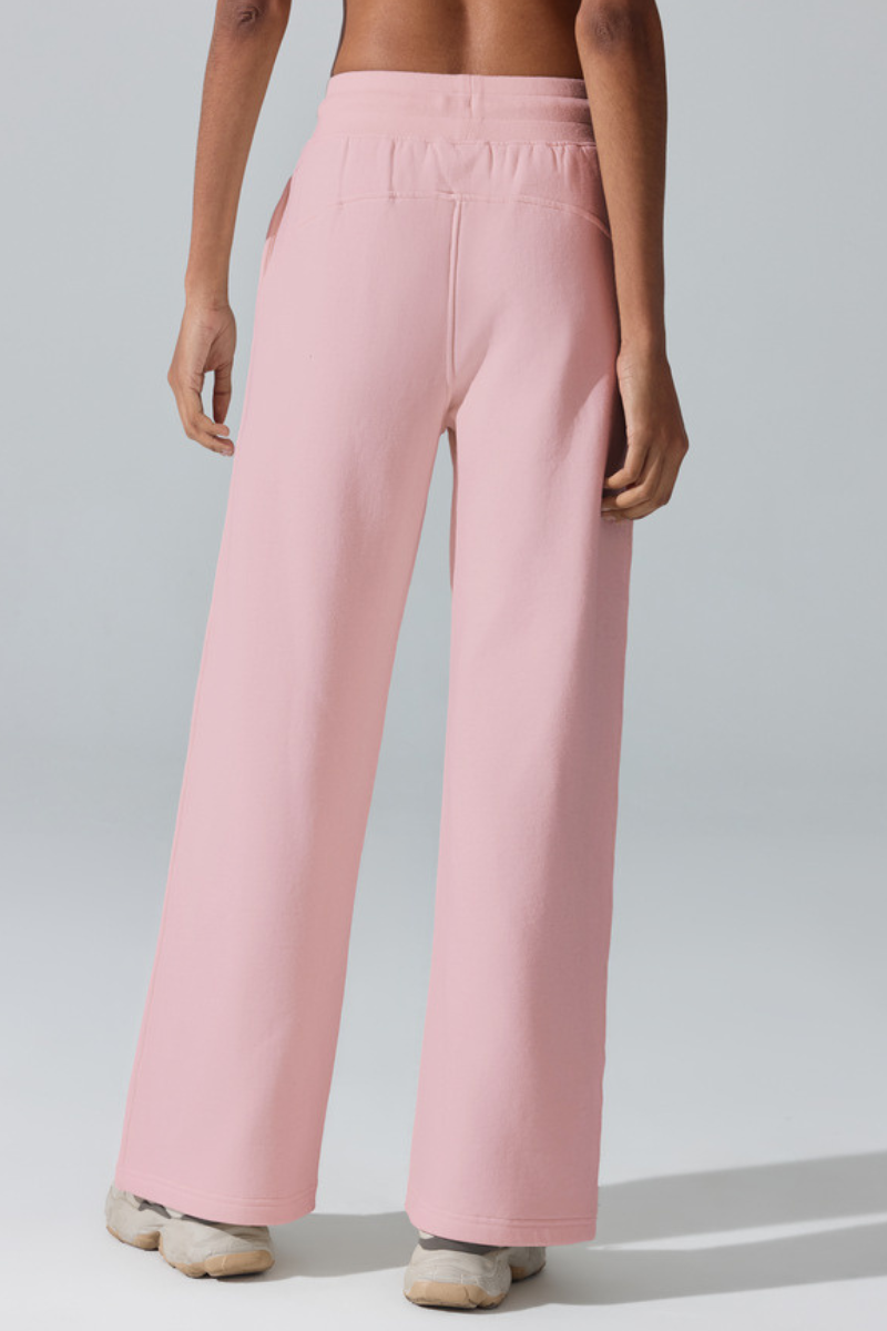 Women's Fleece-Lined Drawstring Straight-Leg Casual Pants