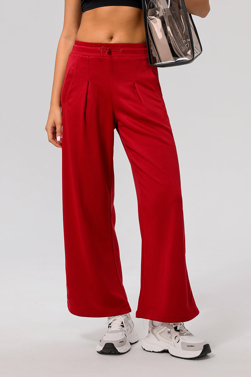 Women Casual Sports Wide-Leg Pants