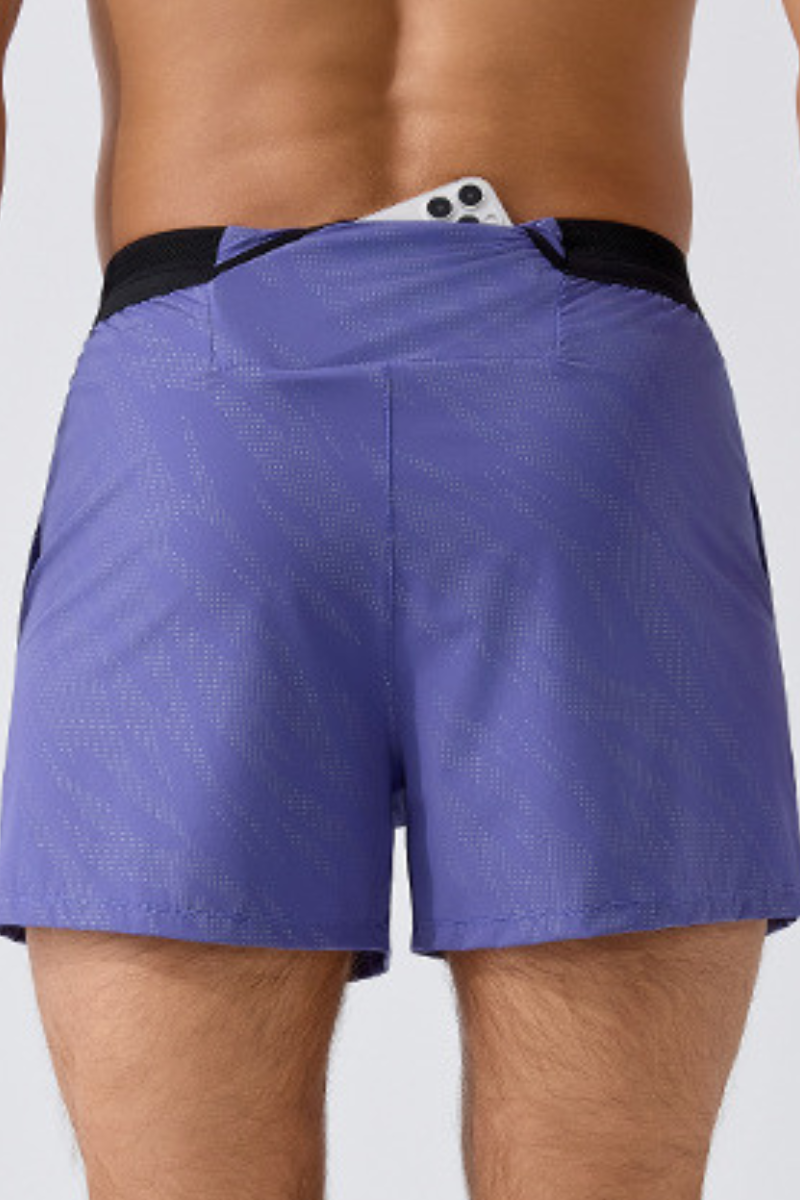 Men's Reflective Dot 2-in-1 Racing Running Shorts