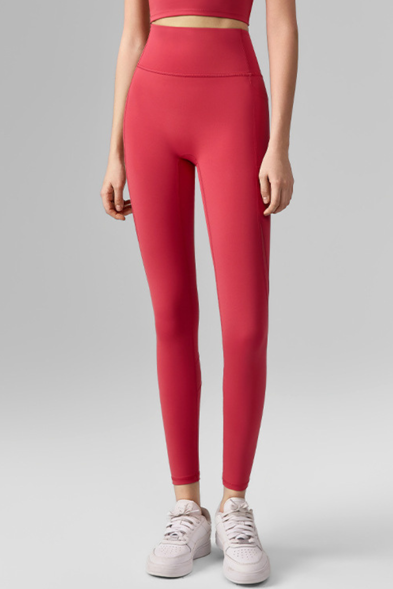 Women's Mesh-Panel High-Waisted Leggings with Side Pockets