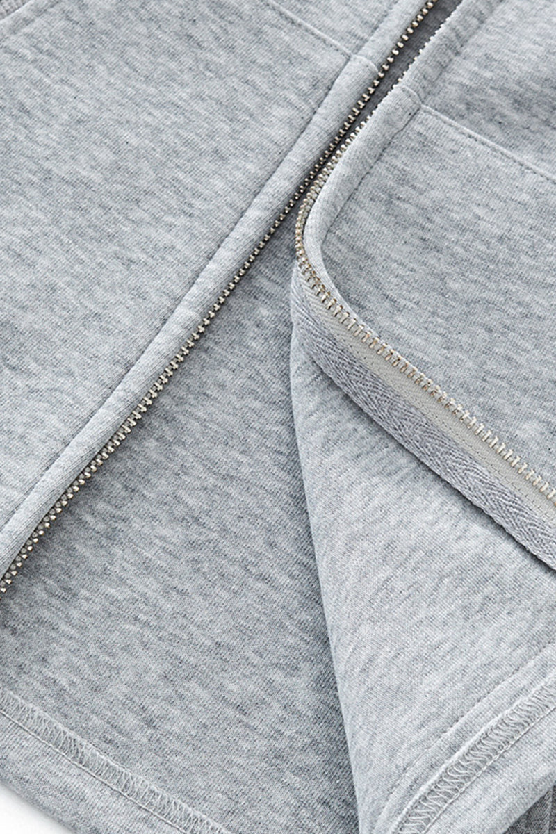 Women Clean Fit Cropped Zip-Up Hoodie