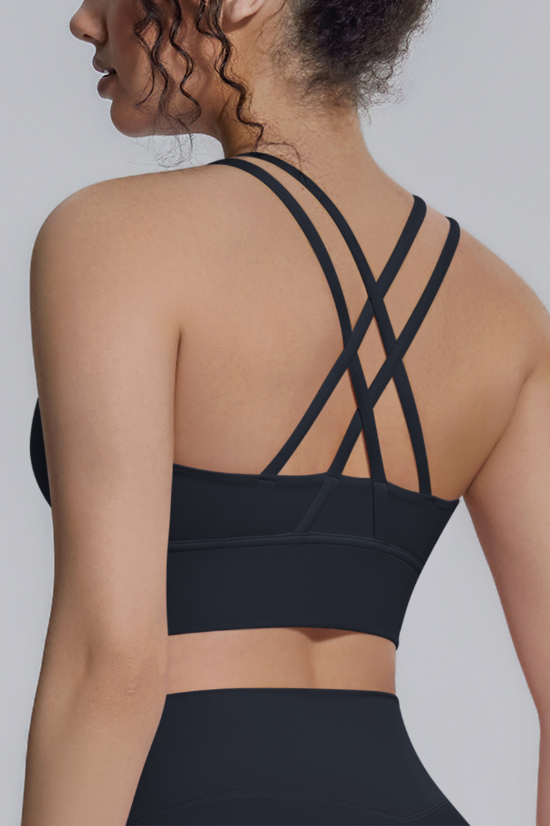Women's Athletic Cross-Back Naked Feel Yoga Sports Bra