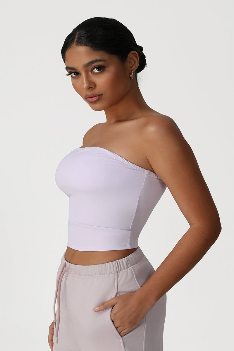 Women Strapless Sculpting Yoga Sports Bra