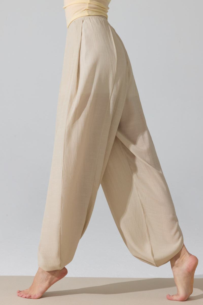 Women's Lightweight Elastic Waist Loose Fit Harem Casual Pants