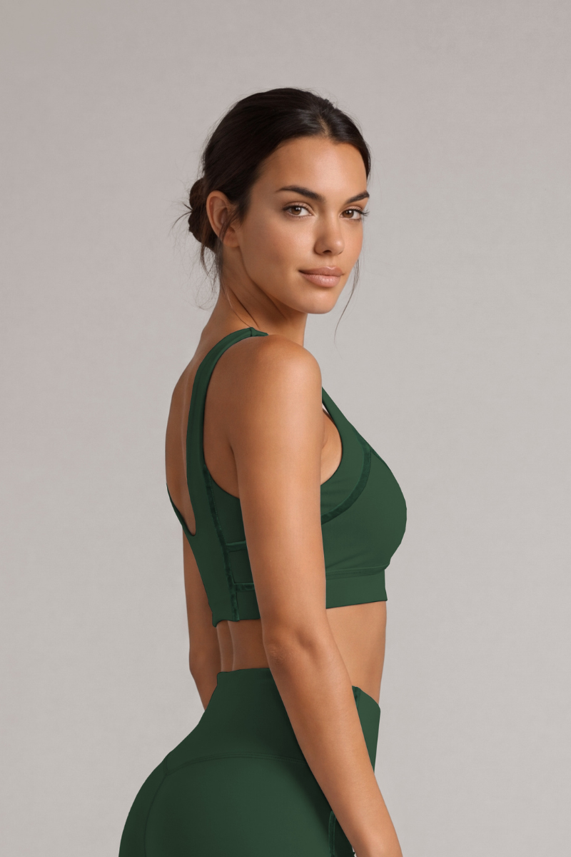Women's Athletic Nude-Feel High Stretch Wide Straps Bra