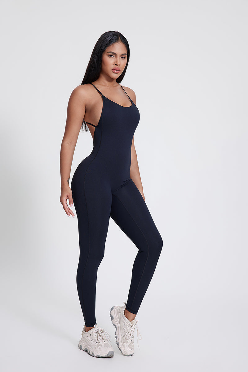 Women'S Cross-Leaky Back Yoga High-Elastic Bodysuit