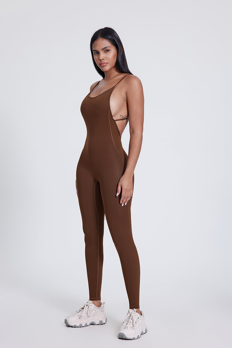 Women'S Cross-Leaky Back Yoga High-Elastic Bodysuit