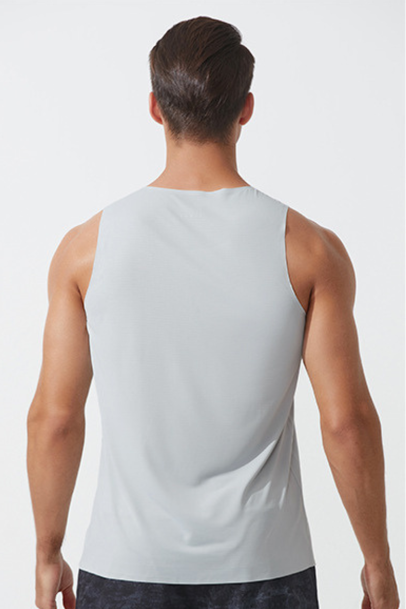 Men's Laser Perforated Lightweight Racerback Racing Tank Top