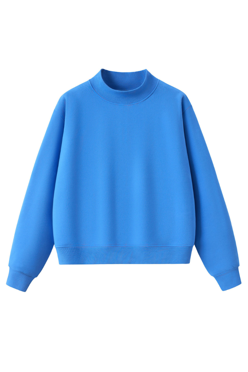 Unisex Cozy Fleece Mock Neck Sweatshirt