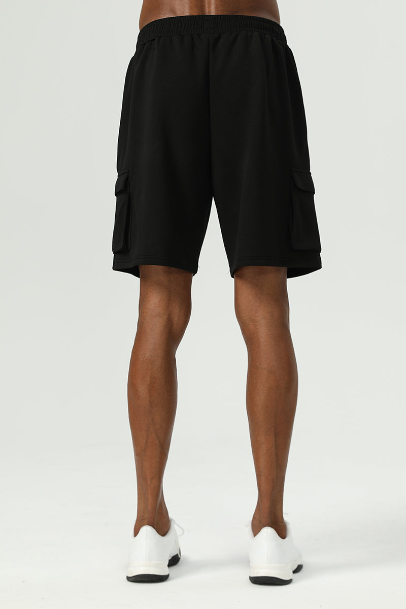 Men Running Training Four-Way Stretch Quick-Dry Reflective Casual Fitness Mid-Length Shorts