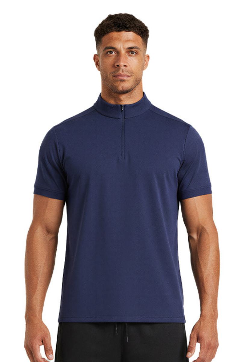 Men's Quick-Dry Stand Collar Half-Zip Quick Dry T-shirt