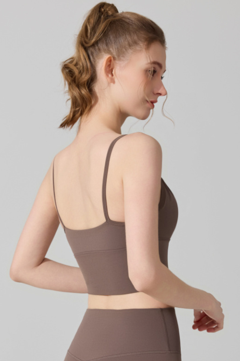 Women's Bow-Tie Thin-Strap Cami Form-Fitting Sports Tank Top