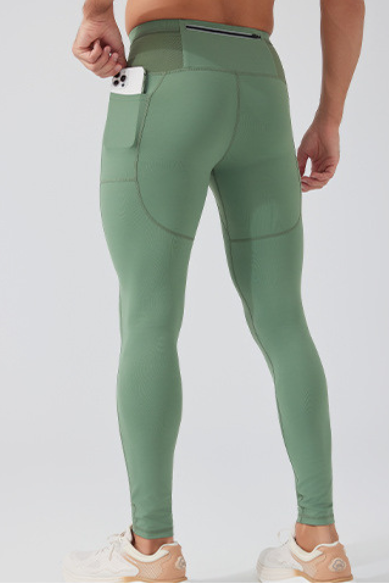Men's Multi-Pocket Quick Dry Sports Running Leggings