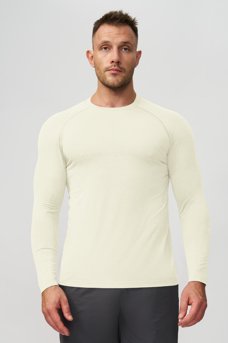 Men's Seamless Quick-Dry Athletic Long Sleeve T-shirt