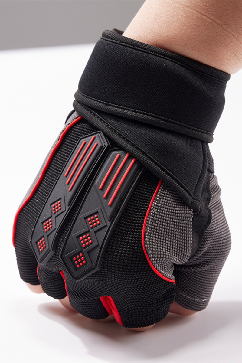 Sports Anti-Slip Breathable  Loop Strap Half-Finger Gloves