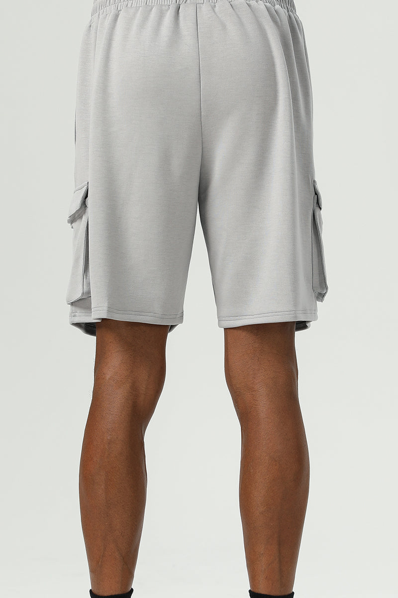 Men Airy Rayon Multi-Pocket Loose-Fit Stretch Quick-Dry Basketball Gym Fitness Running Athletic Shorts