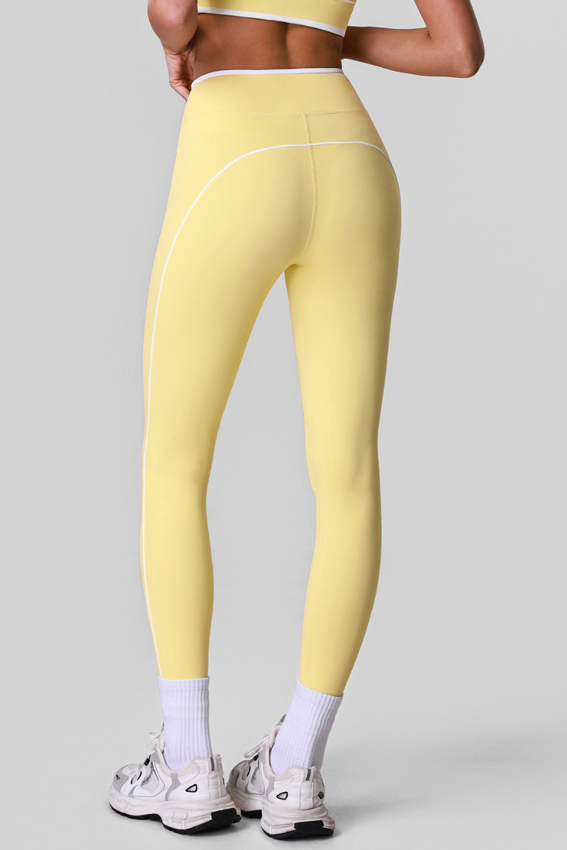 Women's Athletic Colorblock Crossover Waist Yoga Leggings