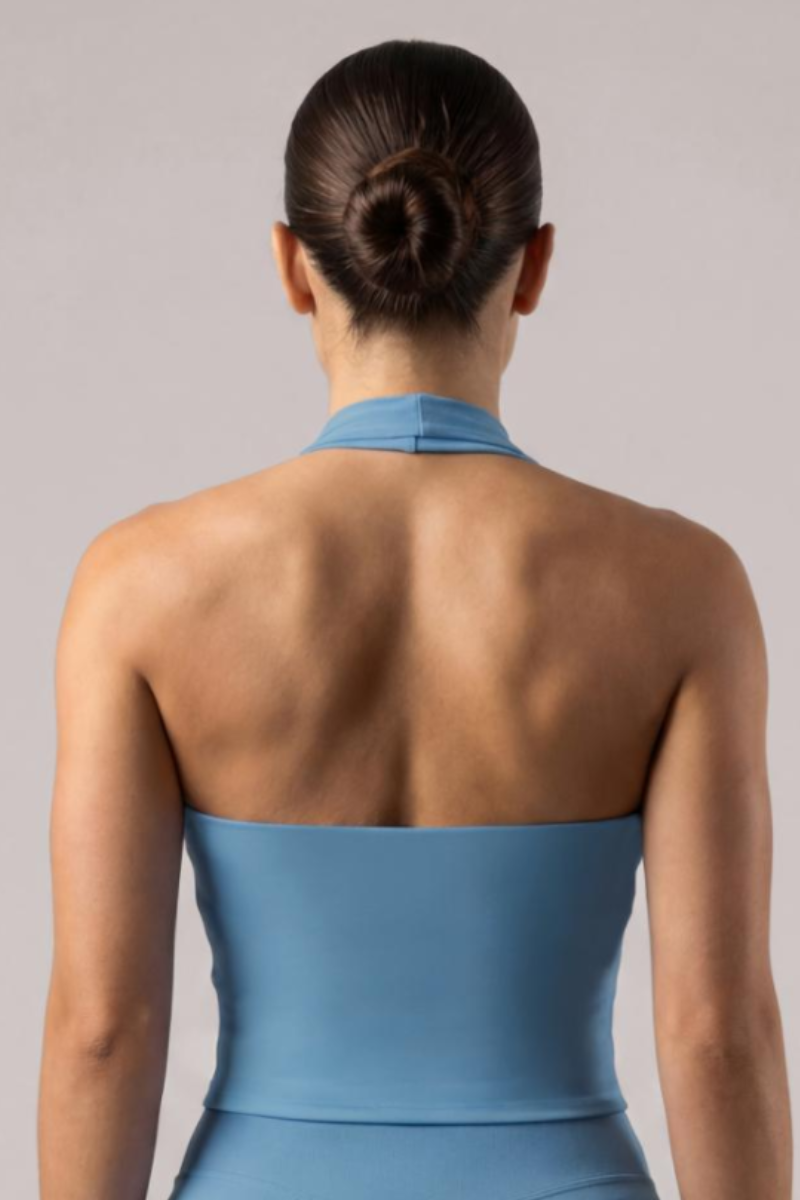 Women's Halter Cutout Ruched Yoga Tank Top