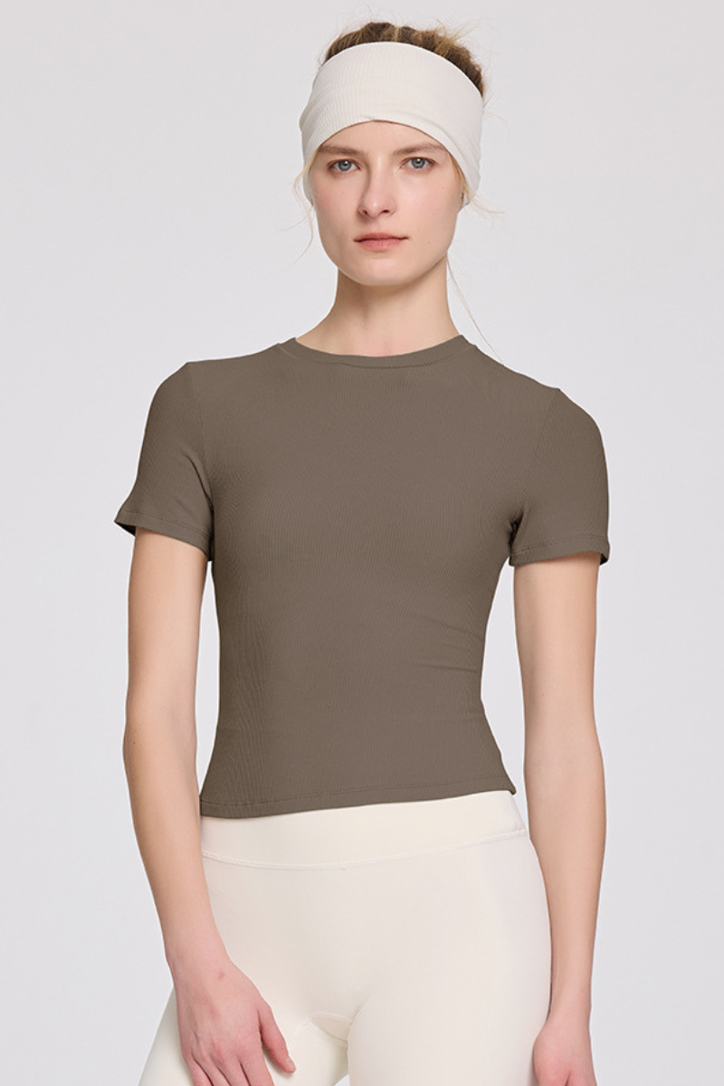 Ribbed Slim Racer-Tee