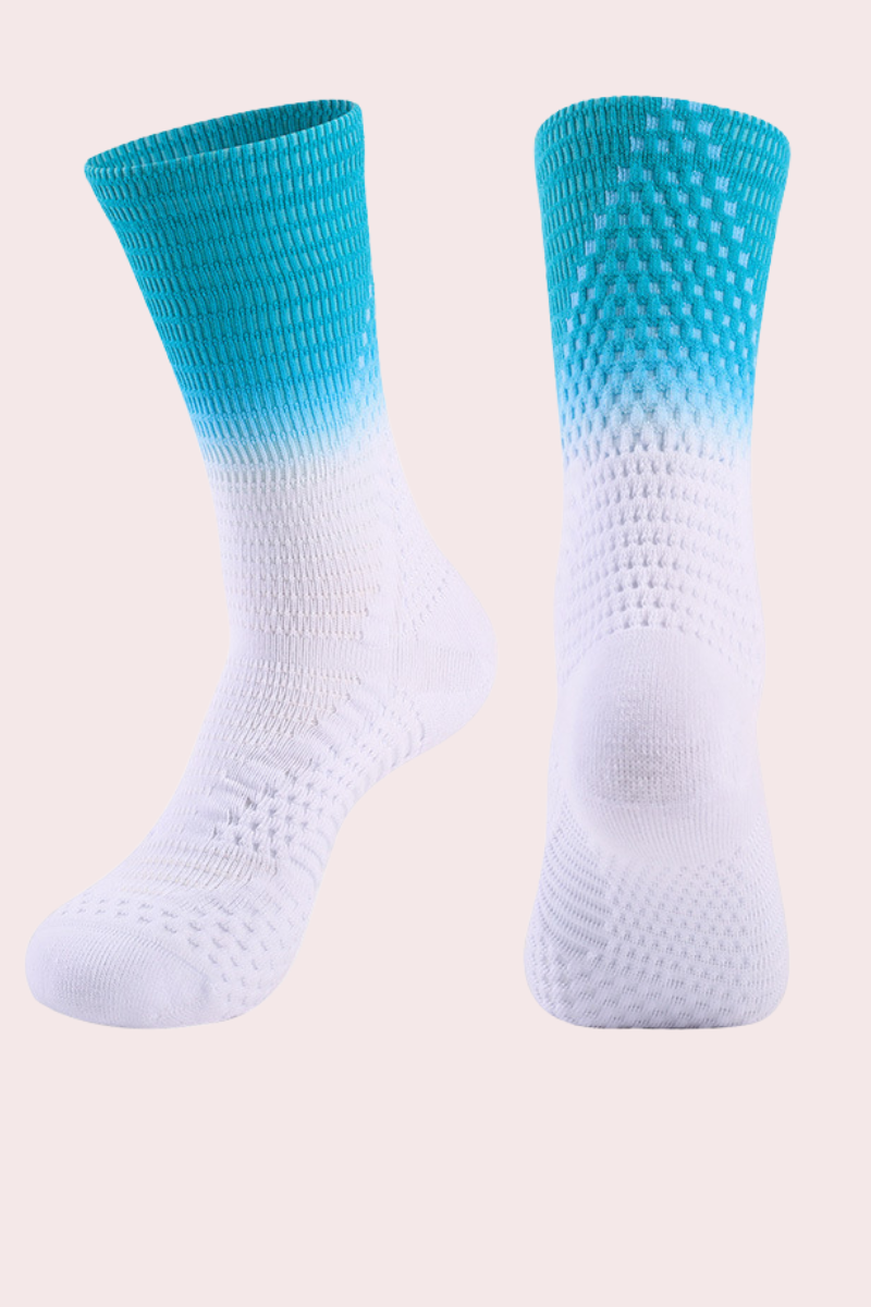 Gradient High-Elasticity Cuff Sports Basketball Socks