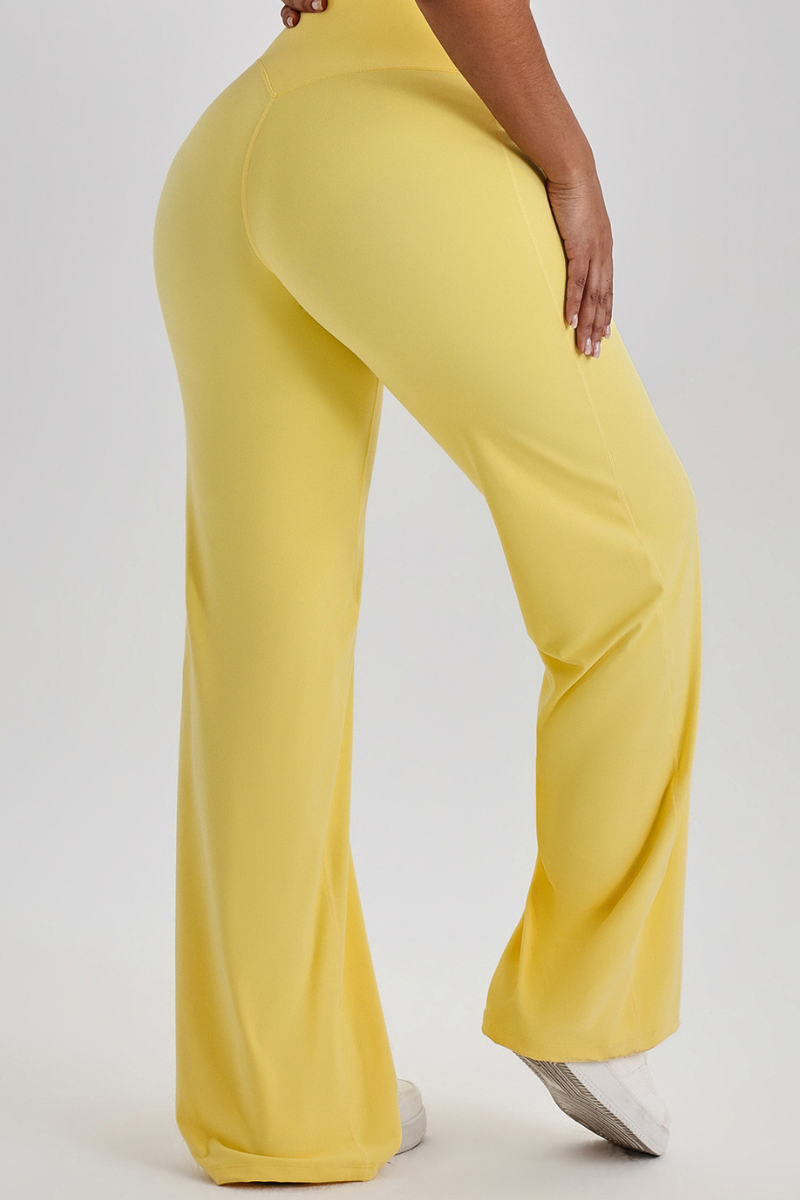 Women's Athletic High Waist V-Lift Hip Wide Leg Yoga Pants