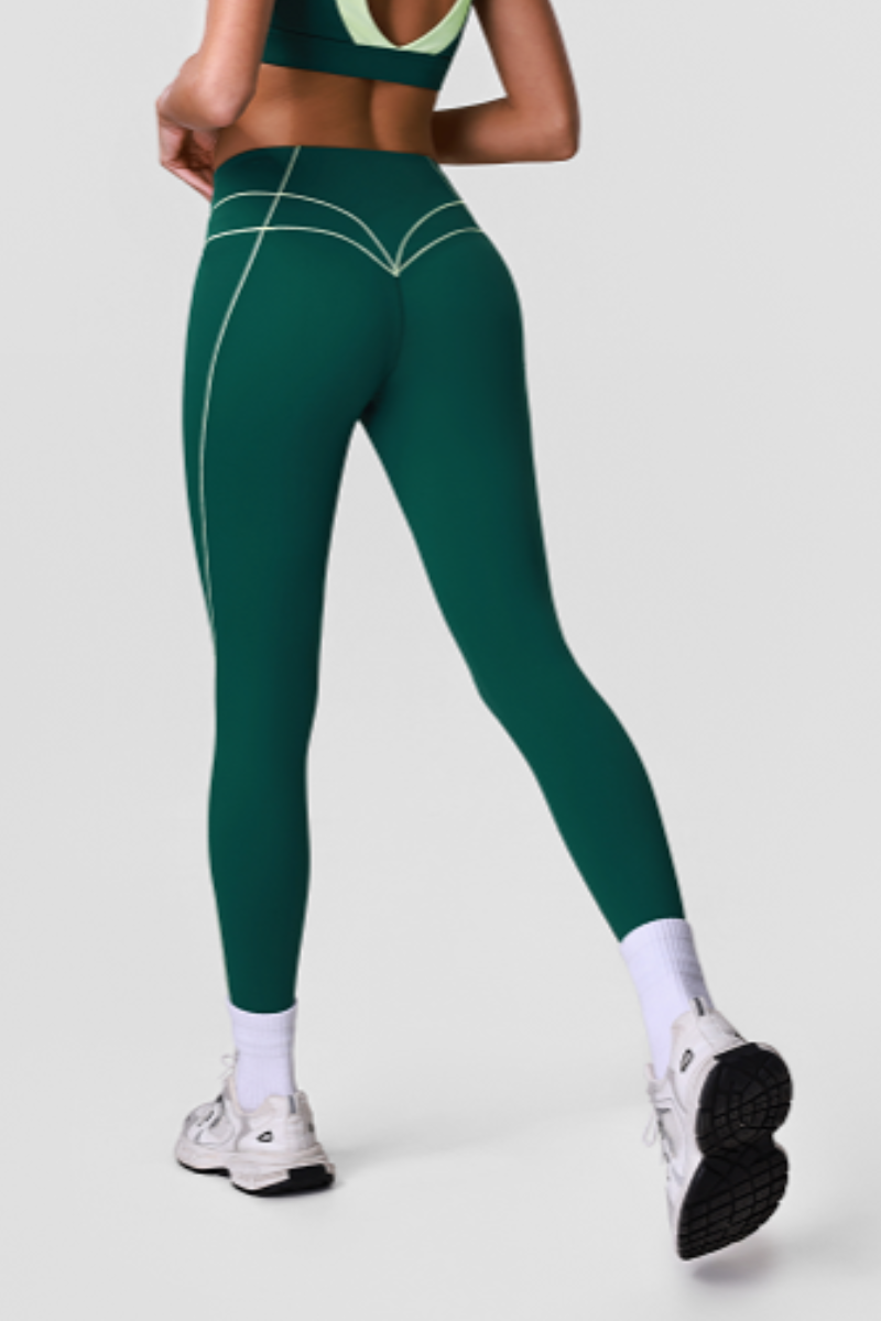 Women's Cutout Back Sports Cami & 9/10 Yoga Leggings Set