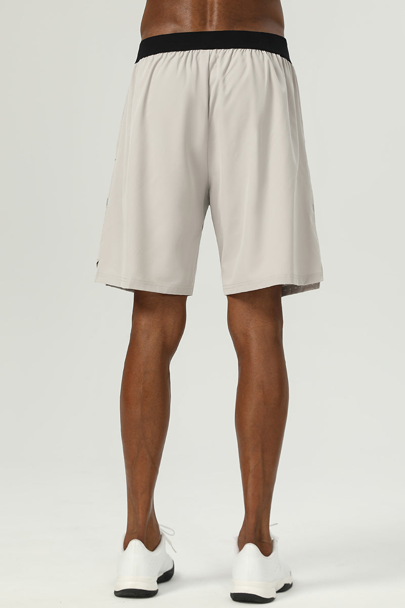Men Casual Loose Reflective Iron-On Quick-Dry Four-Way Stretch Breathable Mid-Length Sports Training Summer Shorts
