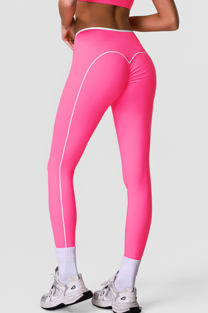 Women's Athletic V-Waist Pleated Buttocks Lifts Leggings