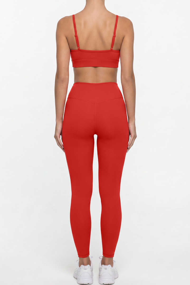Women's Adjustable Bra And Butt Lifting Leggings Yoga Set