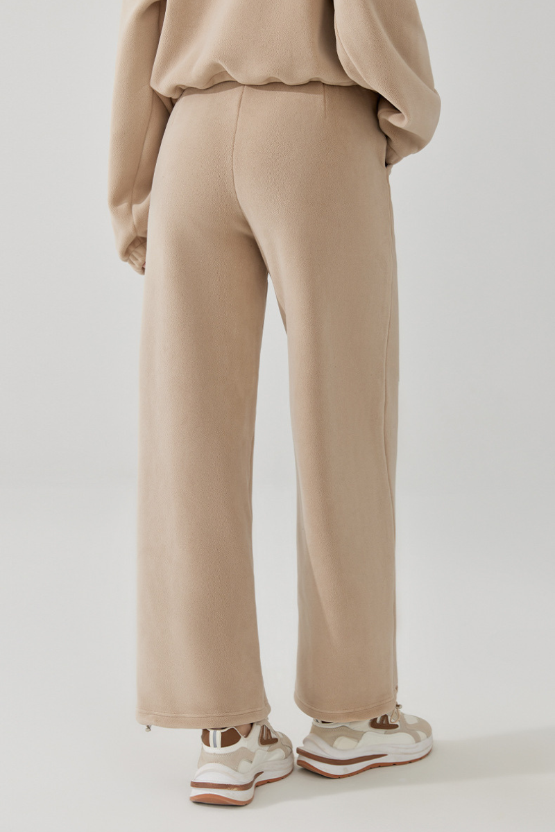 Women's Fall/Winter Fleece Warm Drawstring Raw Hem Pants