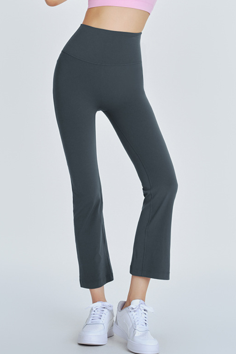 Women's Athletic Lycra High Stretch Naked Feel Flared Pants