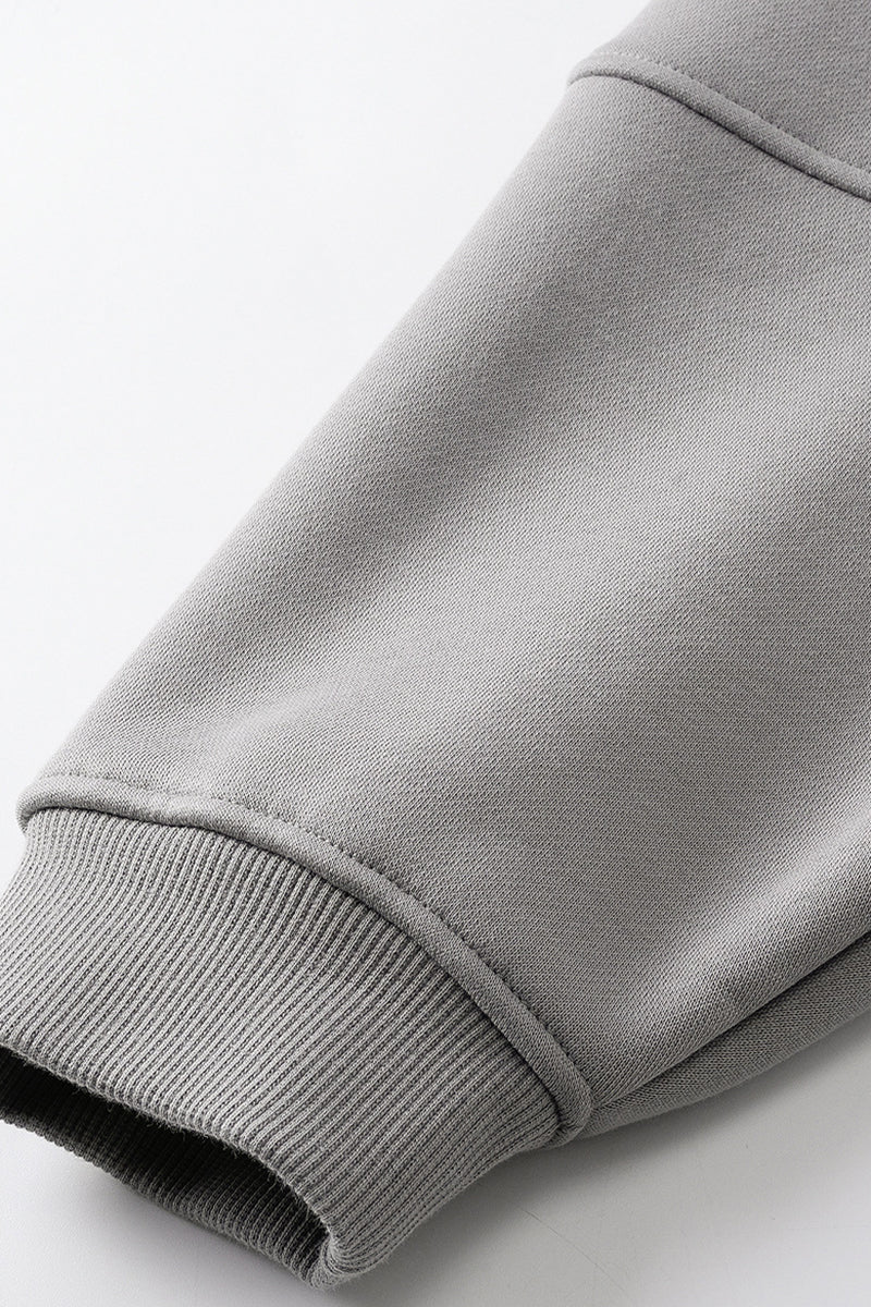 Men/Women High-Street Fleece-Lined Double-Zip Lock-Stitch Hoodie