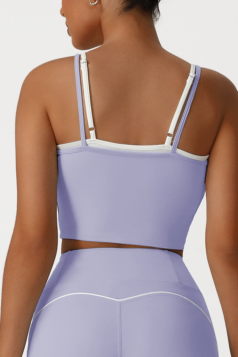 Women Seamless High Waisted Flared Yoga Set: Vest + Flared Leggings